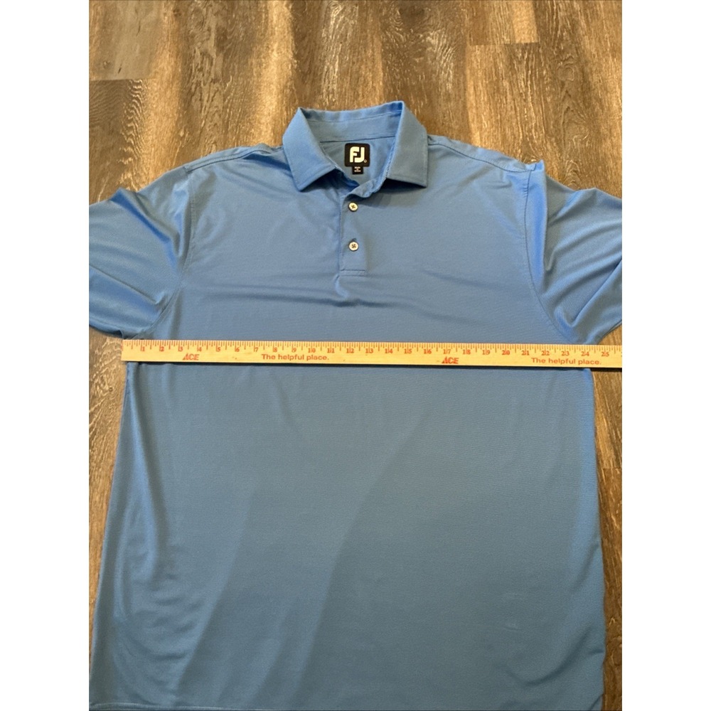 FootJoy Short Sleeve Performance Golf Polo Shirt Men's Large Blue Solid - Picture 5 of 7